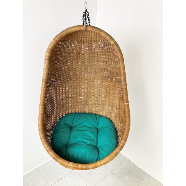 Nanna Ditzel Vintage Hanging Egg Chair attributed to Nanna Ditzel, 1960s For Sale - Image 4 of 12