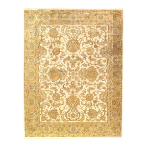 Pasargad DC Beige Color Fine Hand Knotted Tabriz Rug