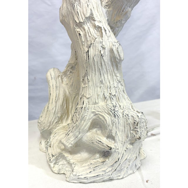 Plastic Italian Style Faux Bois Table Lamps- A Pair For Sale - Image 7 of 16