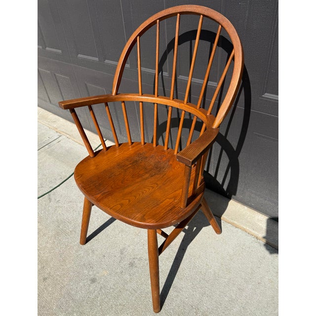 Nichols & Stone Vintage Nichols & Stone “Skowhegan” Windsor Armchair For Sale - Image 4 of 7