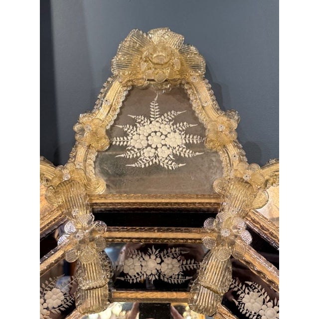 Traditional Mid 20th Century Venetian Mirror For Sale - Image 3 of 6