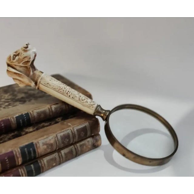 Vintage Figural Dog Head Magnifying Glass For Sale - Image 12 of 13