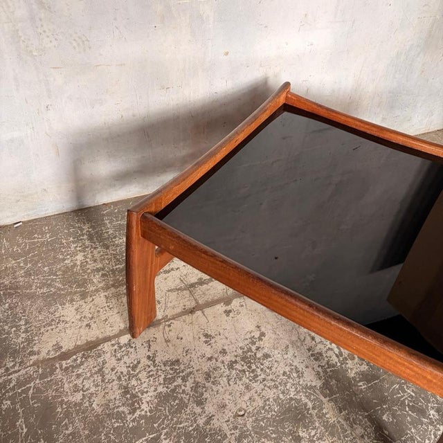 Glass Mid-Century Teak Katrina Coffee Table with Black Acrylic Glass Top from G Plan, 1960s For Sale - Image 7 of 10