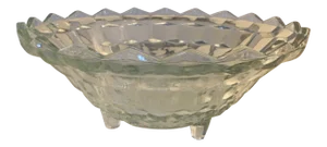 1930s Fostoria American Crystal 3-Footed Bowl