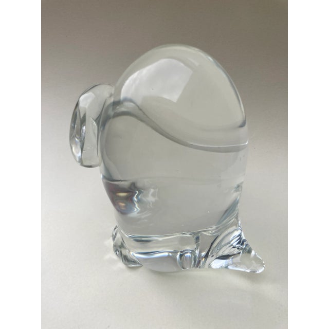 Licio Zanetti Vintage Murano Owl Signed Licio Zanetti Crystal Owl Circa 1980 For Sale - Image 4 of 13