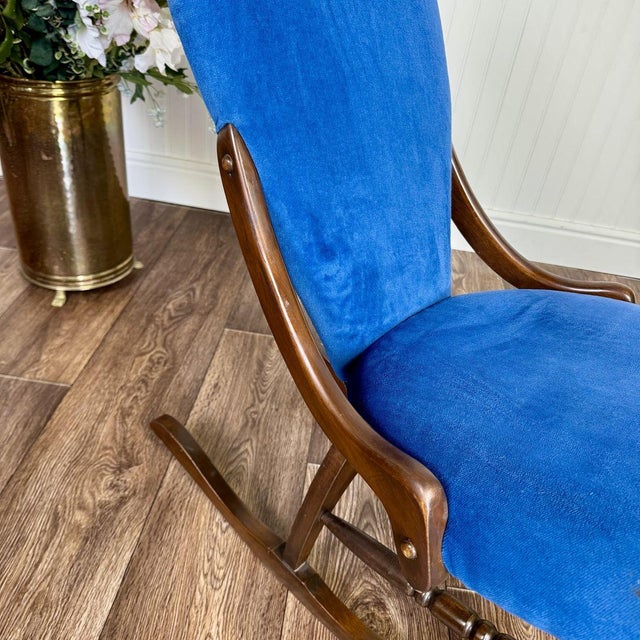 Vintage Victorian-Revival Parlor Rocking Chair For Sale - Image 10 of 11