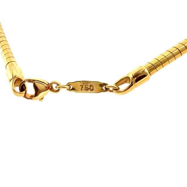 Vintage Tiffany & Co. 18k Gold Buckle Style Pendant With Omega Wire Chain For Sale In Las Vegas - Image 6 of 8