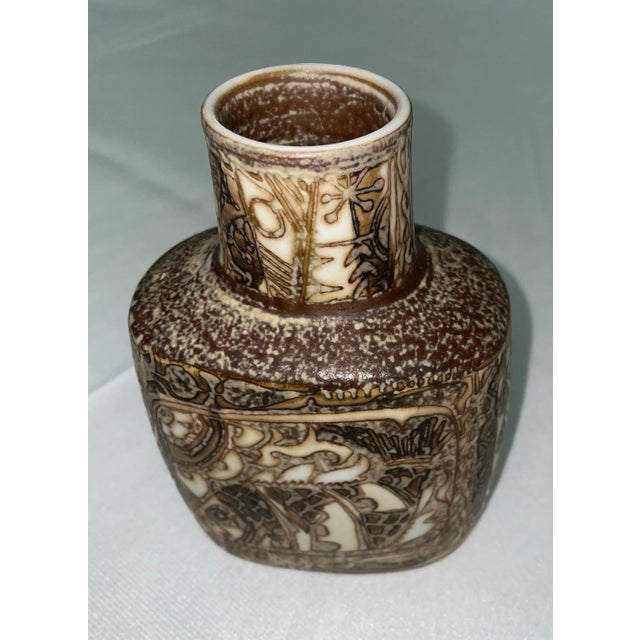 Taupe 1960s Royal Copenhagen Vase For Sale - Image 8 of 8