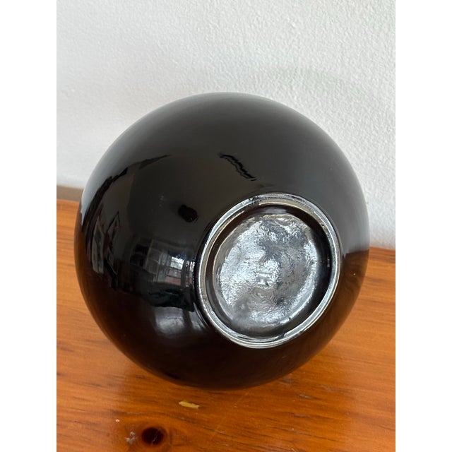 2000 - 2009 Shiny Black Contemporary Asymmetrical Vase For Sale - Image 5 of 6