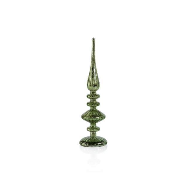 Let there be light this holiday season with these beautiful LED decorative glass tabletop finials. These antique finish...