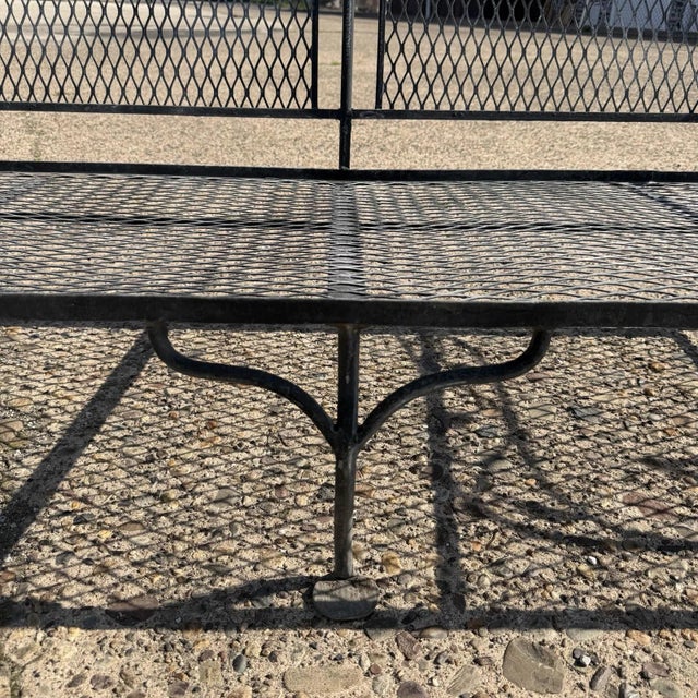 Vintage Salterini Art Nouveau Wrought Iron Garden Patio Sofa Chair Set - 3 PCS For Sale In Philadelphia - Image 6 of 18