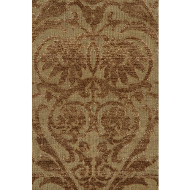2010s Rug & Kilim’s European Style Twin Runners in Beige With Brown Floral Patterns For Sale In New York - Image 6 of 7