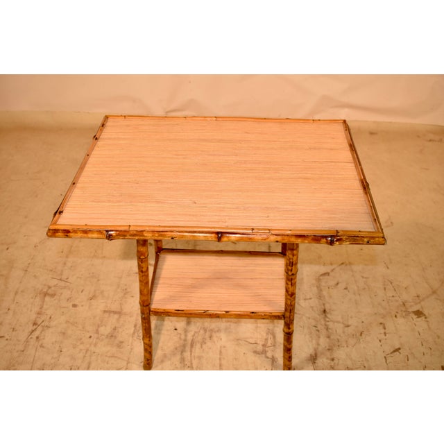 Wood Late 19th Century Tortoise Bamboo Side Table For Sale - Image 7 of 8