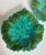 Turquoise Vintage Portuguese Majolica Turquoise Leaf Plate For Sale - Image 8 of 11