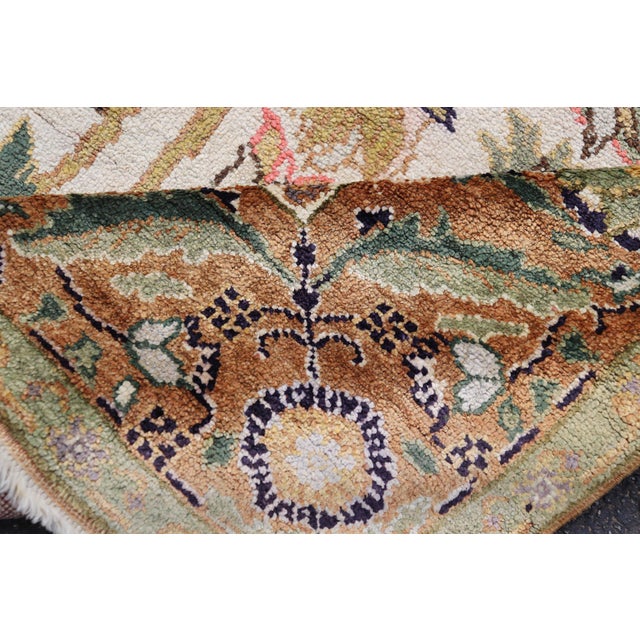 Silk Turkish Rug With Botanical Designs, Including Stylized Leaves For Sale - Image 15 of 16