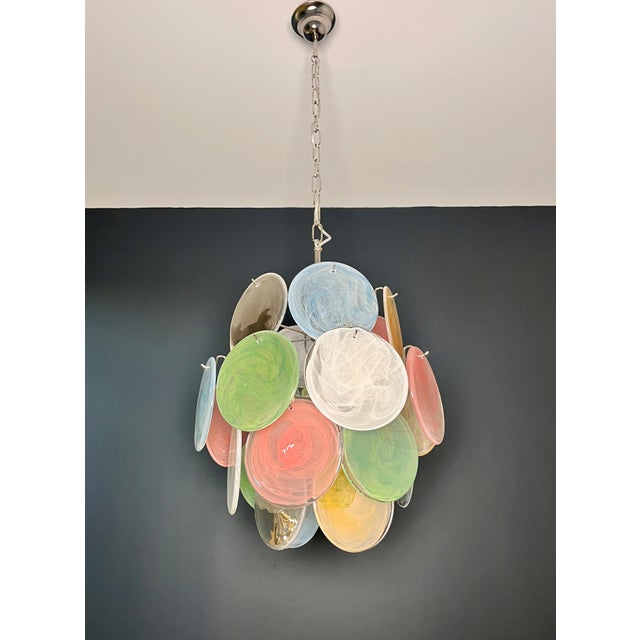 Green Vintage Italian Murano Glass Chandelier, 1990s For Sale - Image 8 of 17