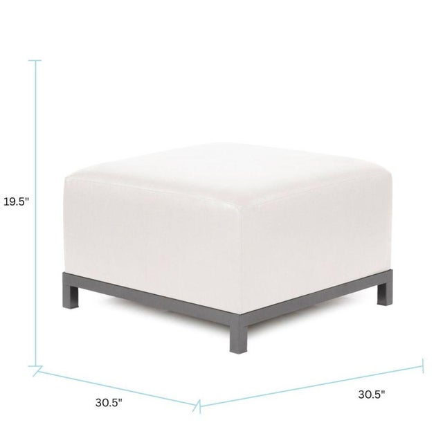 2020s Axis Ottoman Atlantis White Titanium Frame For Sale - Image 5 of 6