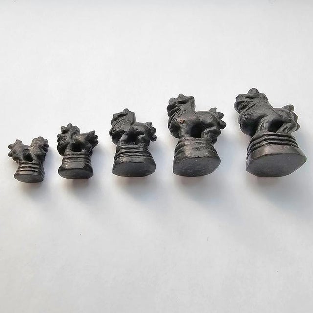 Bronze Bird Weights, Burma, Set of 5 For Sale - Image 3 of 18
