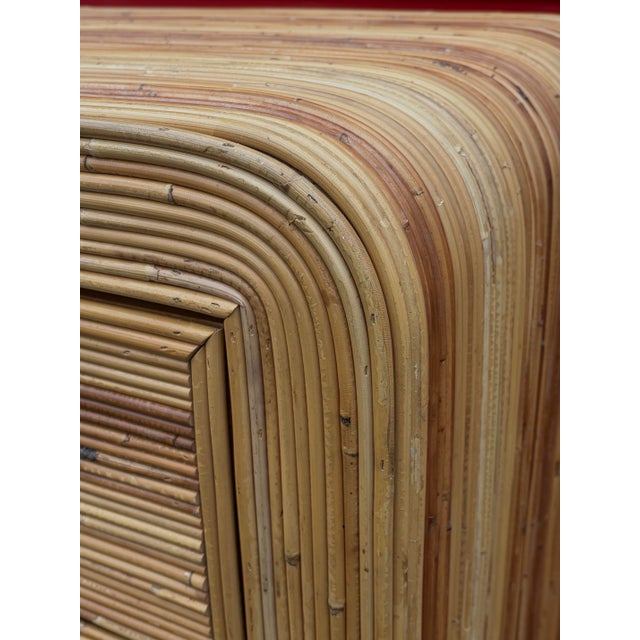 1960s Vintage Gabriella Crespi Pencil Reed Rattan Tall Dresser For Sale - Image 5 of 10