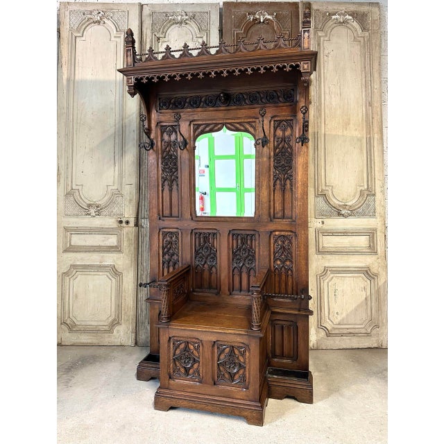 Neo-Gothic Style Wardrobe, 1890s For Sale - Image 14 of 14