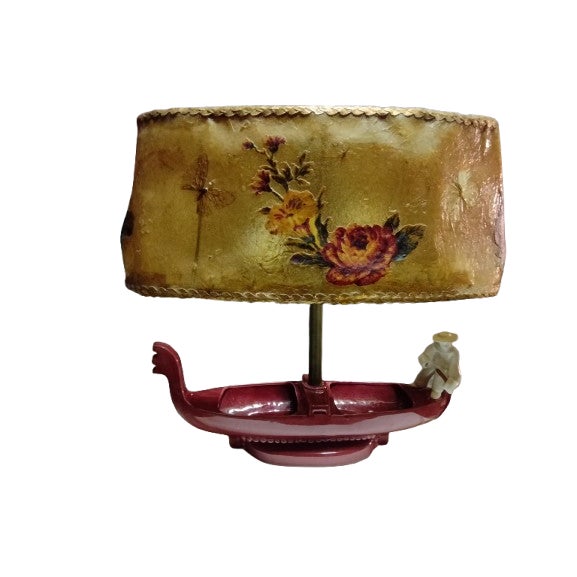 Asian Antique 1950s Japanese (Rare) Lamp With Custom Fiberglass Shade For Sale - Image 3 of 10