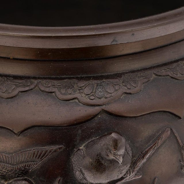 Large Antique Japanese Meiji Bronze Mythological Planter, 19th Century For Sale - Image 12 of 18
