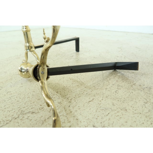 Virginia Metalcrafters Colonial Williamsburg Brass Fireplace Andirons - a Pair For Sale In Philadelphia - Image 6 of 8