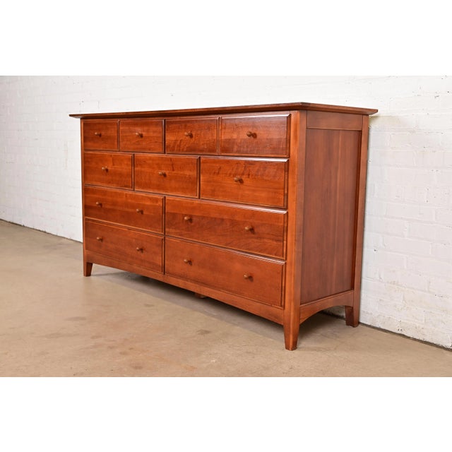 Thomasville Arts & Crafts Shaker Cherry Wood Dresser or Credenza For Sale - Image 13 of 13