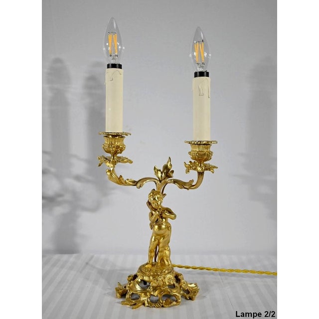 Late 19th Century Candleholders in Gilded Bronze, Set of 2 For Sale - Image 14 of 18