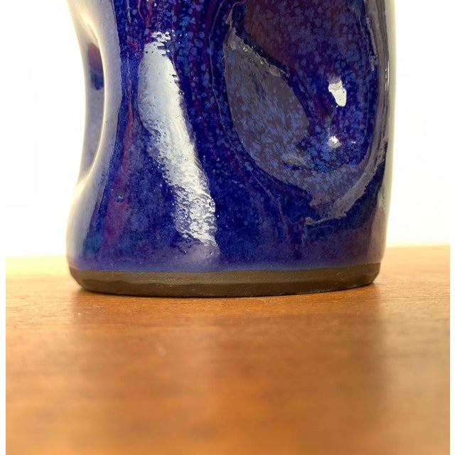 Mid-Century Pottery Vase with Organic Shape from BKW Böttger Keramik Wandsbek, Hamburg, Germany, 1960s For Sale - Image 15 of 18
