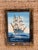 Wood Small Vintage Ship Painting For Sale - Image 7 of 7