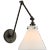 Parkington Double Library Wall Light in Bronze with White Glass Designer: Chapman & Myers Height: 14" - 15" Extension:...