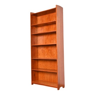 Stickley Style Arts & Crafts Studio Crafted Cherry Wood Bookcase For Sale
