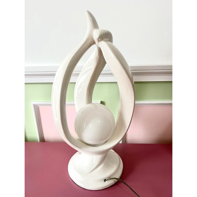 Ceramic 1980 Ceramic Flame Lamp For Sale - Image 7 of 7