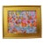 Impressionist Red Poppies Floral Landscape Painting Including the Antiqued Gold Wood Frame For Sale