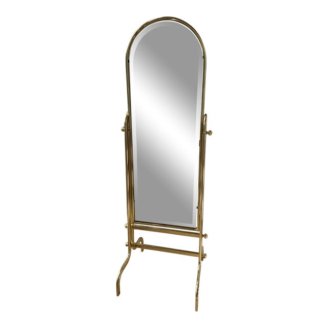 Vintage Mid 20th Century Brass Cheval Mirror Chairish
