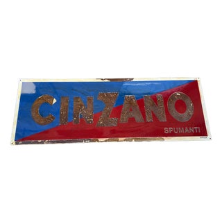 Vintage Cinzano Sign, 1960s For Sale