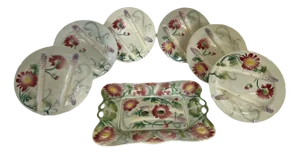 Plates with Dishse from Saint Clément, Set of 7