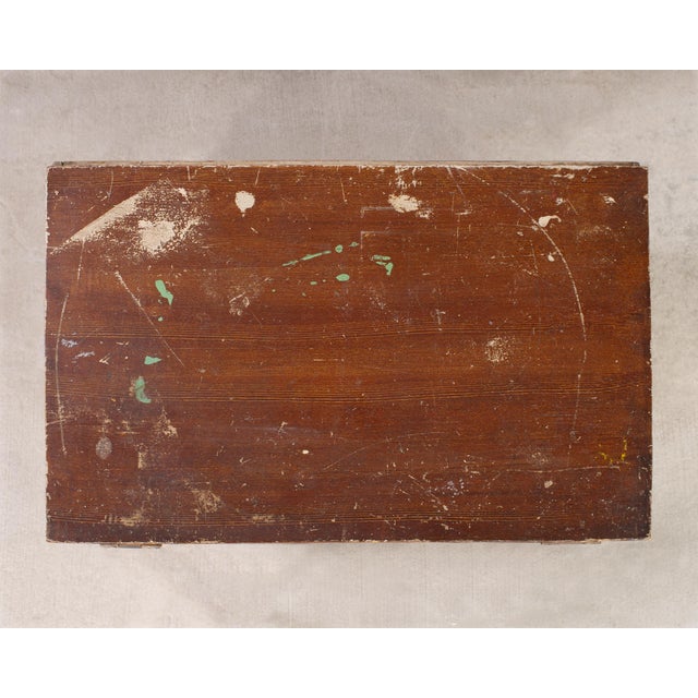 Wood Country English Painted Pine Trunk With Georgian House Facade For Sale - Image 7 of 17