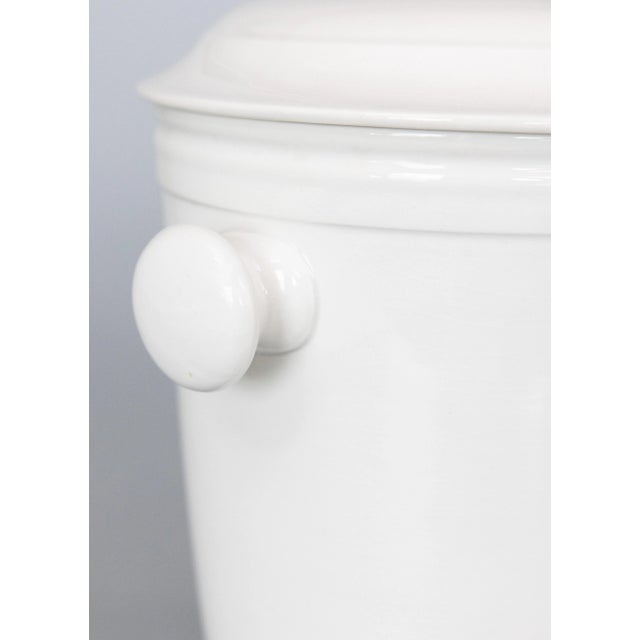 White 19th Century French Creil Et Montereau White Ironstone Lidded Ice Bucket For Sale - Image 8 of 10