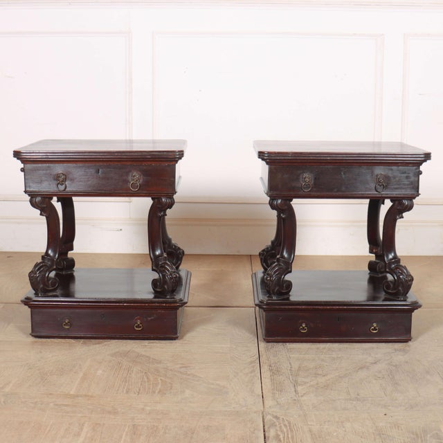 Irish Bedside Tables, Set of 2 For Sale - Image 12 of 12