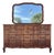 Vintage 1940s Solid Cherry 12-Drawer Serpentine French Provincial Triple Dresser and Matching Mirror Set For Sale