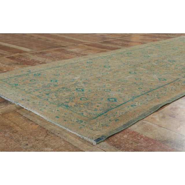 Vintage Persian Tabriz Rug Runner - 04'03 X 10'03 For Sale In Dallas - Image 6 of 9