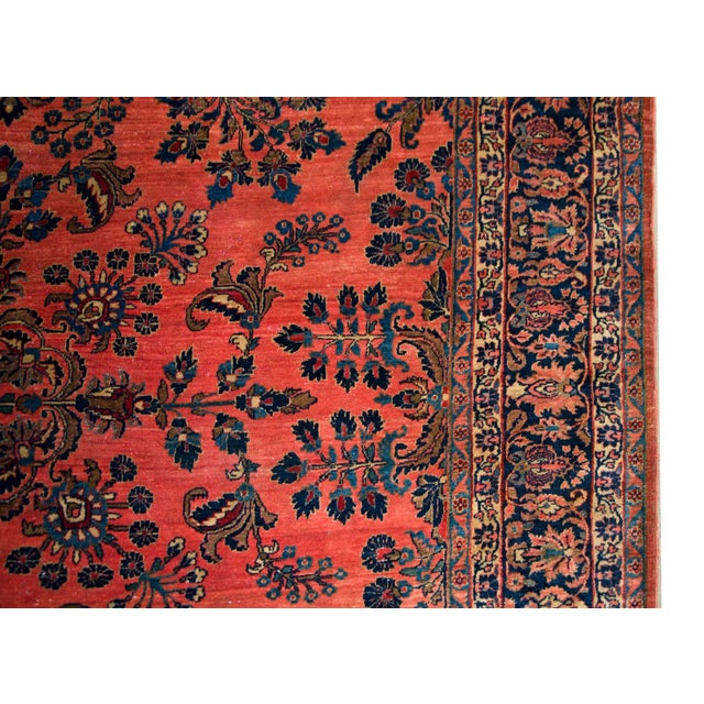 Textile Early 20th Century Persian Sarouk Mohajeran Rug For Sale - Image 7 of 12