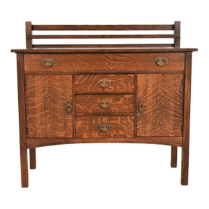 Gustav Stickley Antique Mission Oak Arts & Crafts Sideboard, Newly Refinished