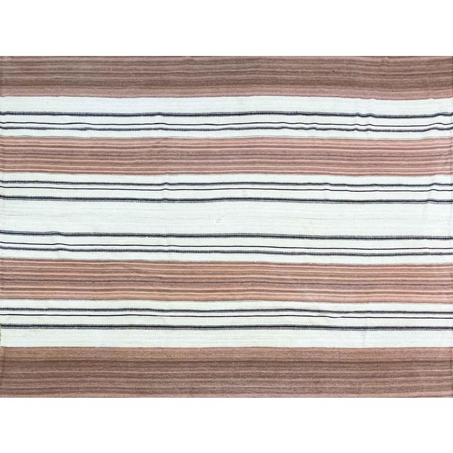 Kilim or flat weave, natural dye or un dyed wool. Mazandaran Kilim 7'1" x 9'1". Hand made Oriental vintage rug. Originally...