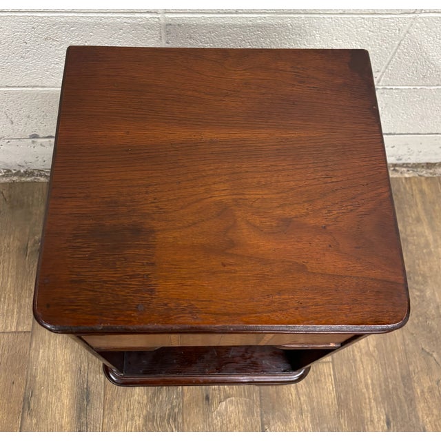 Early 20th Century Vintage Art Deco Inlaid Nightstand Side Table End Table For Sale - Image 5 of 12