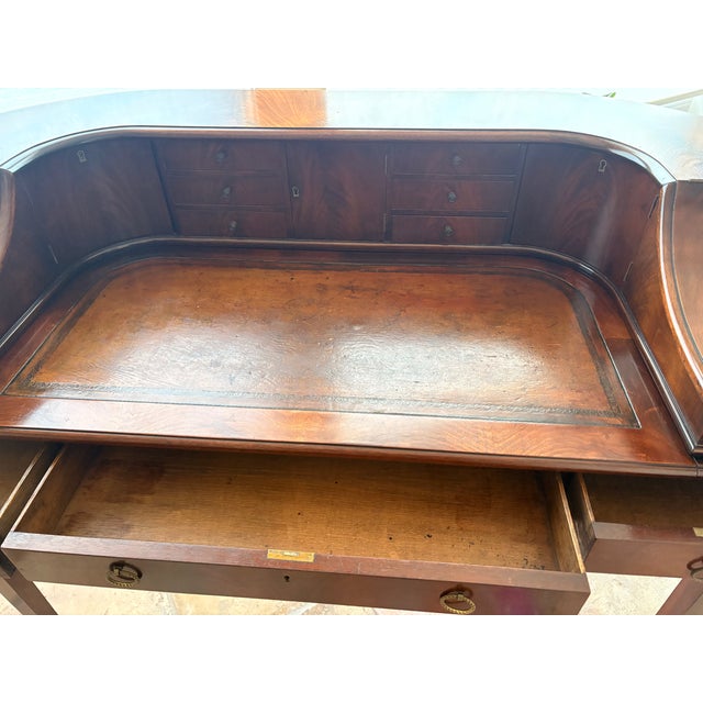 Flame Mahagony "Carlton" Edwardian Desk 1920's For Sale - Image 14 of 15