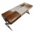 Modern Cowhide Bench With Chrome Frame For Sale - Image 4 of 6