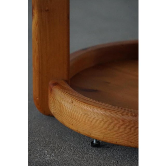 Danish Modern Brutalist Round Coat Stand in Pine, 1970s For Sale - Image 13 of 17